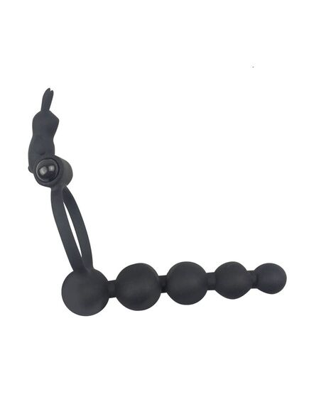 КОЛЬЦО ЭРЕКЦИОННОЕ С АНАЛЬНЫМ СТИМУЛЯТОРОМ И С ВИБРАЦИЕЙ цвет чёрный , изображение 5