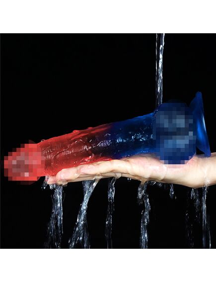 Фаллоимитатор DazzlesStuds 9 сине-розовый , изображение 9