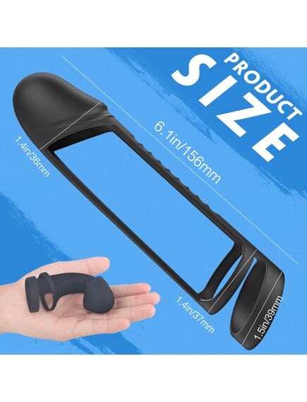 Насадка на член с эрекционным кольцом "Ace" 