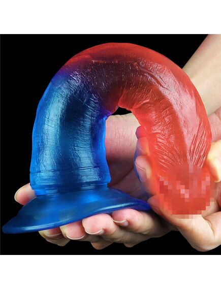 Фаллоимитатор DazzlesStuds 7 сине-розовый , изображение 3