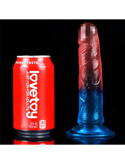 Фаллоимитатор DazzlesStuds 7 сине-розовый , изображение 8