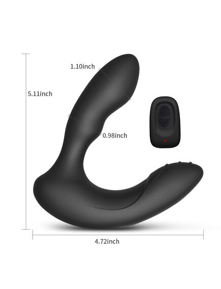 Массажер простаты с вибрацией, двумя моторами и пультом д\у 18023 Levett "Edgar" , изображение 2