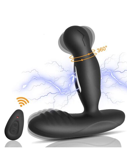 Массажер простаты с вибрацией, электростимуляцией, ротацией и пультом д\у Levett "Ancuss-2" , изображение 3