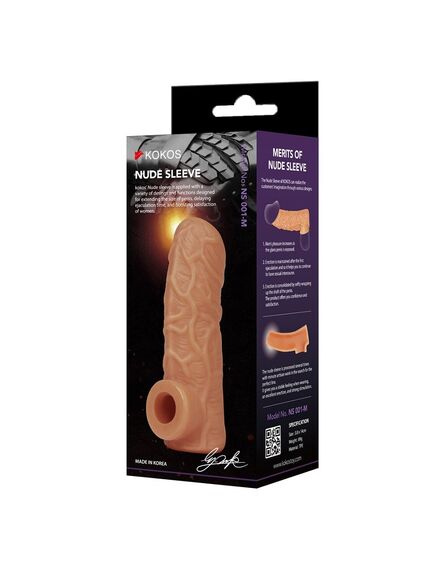 Насадка с открытой головкой Kokos Nude Sleeve 1, M , изображение 3