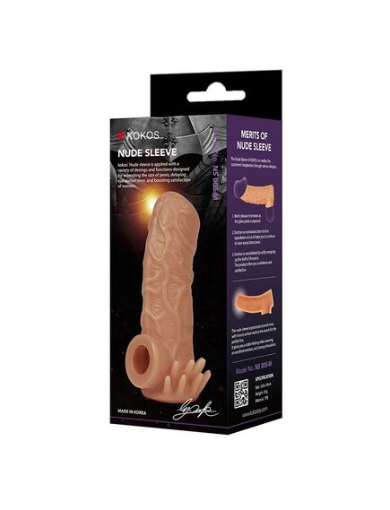 Насадка с усиками и открытой головкой Kokos Nude Sleeve 5, M , изображение 3