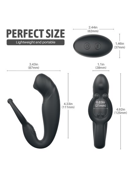 Вибромассажер простаты с эффектом движения пальца "Demon RCT" , изображение 3