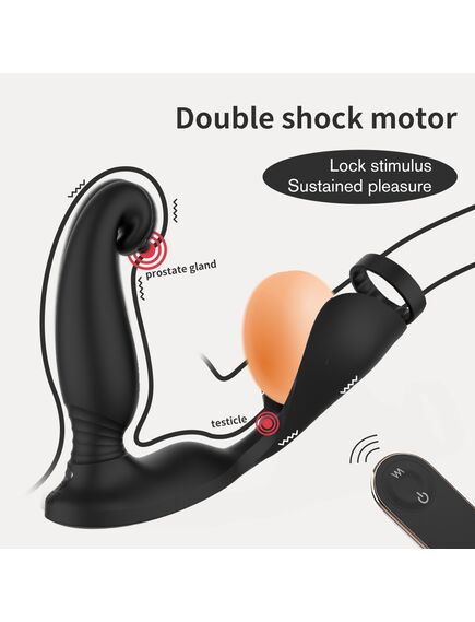 Вибромассажер простаты с эрекционным кольцом и стимулятором члена "Raptor RCT" , изображение 2