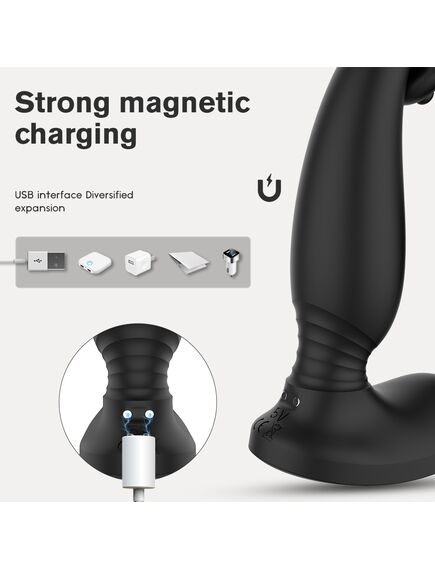 Вибромассажер простаты с эрекционным кольцом и стимулятором члена "Raptor RCT" , изображение 3