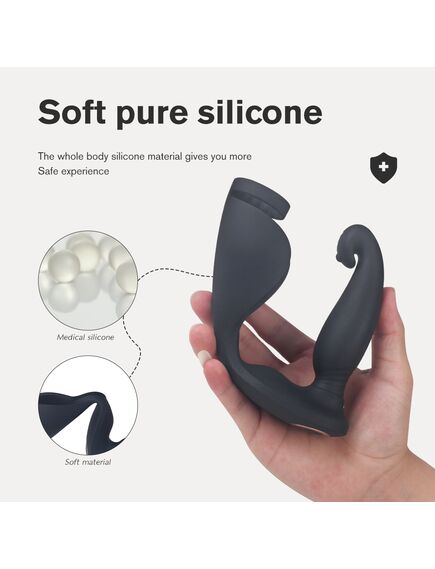 Вибромассажер простаты с эрекционным кольцом и стимулятором члена "Raptor RCT" , изображение 6