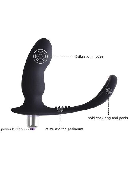 Анальный вибратор с эрекционным кольцом "Megan" , изображение 4