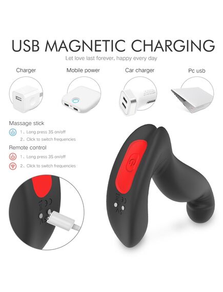 Массажер простаты с ротацией и пультом Jiggle-RCT , изображение 5