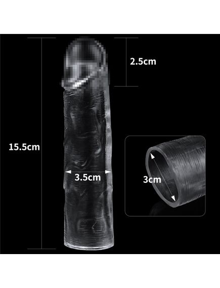 Удлиняющая насадка на член Flawless Clear Penis Sleeve Add 1 , изображение 3