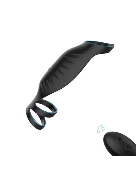 Насадка на член с вибрацией для точки G на пульте "Carnivore-RCT" 