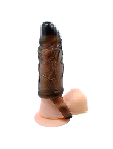 Насадка с подхватом мошонки Penis Sleeve Breyden 15 см , изображение 5