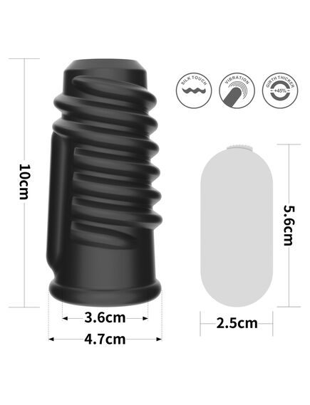 Вибрирующее спиральное кольцо Knights (черное) , изображение 2