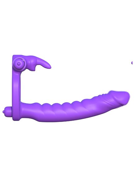 Эрекционное кольцо для двойного проникновения Silicone Double Penetrator Rabbit , изображение 2