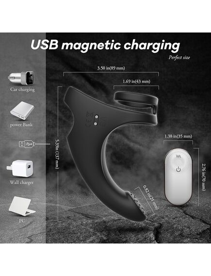 Насадка на член для двойного проникновения с пультом G-finger-RCT , изображение 3