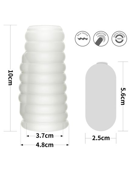 Вибрирующее кольцо насадка Wave knights (белое) , изображение 2