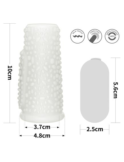 Вибрирующее кольцо насадка Drip (белое) , изображение 2