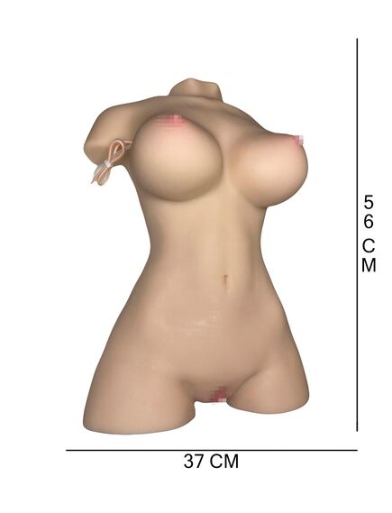 Мастурбатор торс с функцией вибрации и всасывания "Joerica" с пультом Д/У , изображение 7