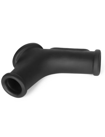 Вибро кольцо Silk Knights с рукавом для мошонки (черное) , изображение 5