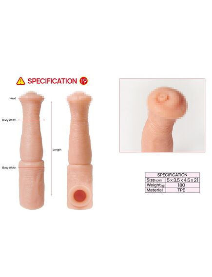 Насадка необычной формы с крупной головкой, размер M , изображение 4