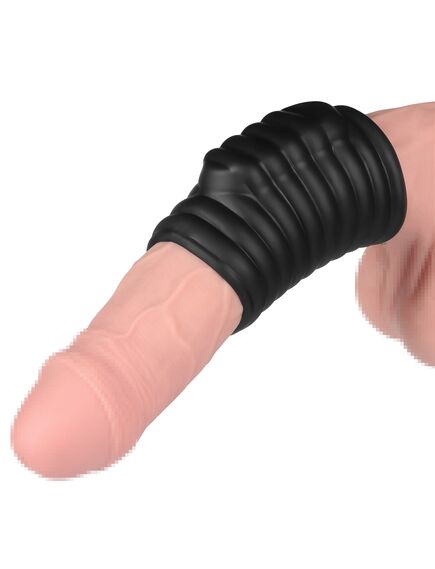 Вибрирующее кольцо насадка Wave knights (черное) , изображение 8