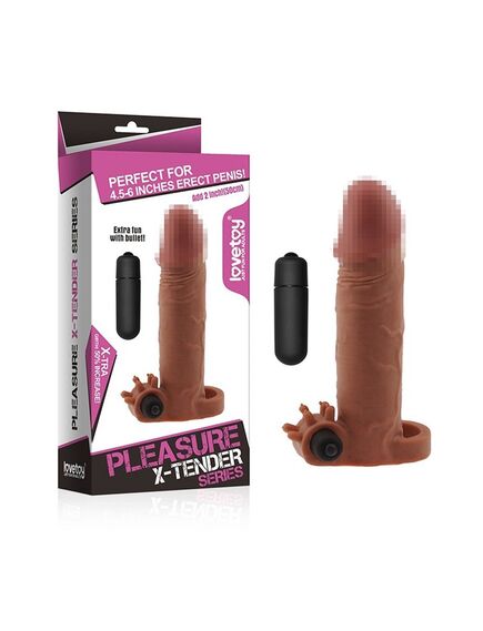 Насадка реалистичная удлиняющая с вибрацией 17,5см , изображение 3