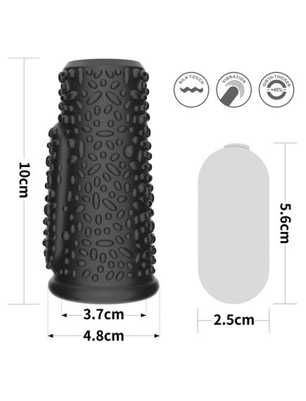 Вибрирующее кольцо насадка Drip (черное) , изображение 2