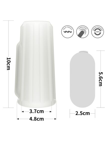 Вибрирующее кольцо насадка Ridge Knights (белое) , изображение 2