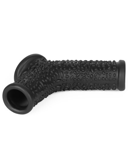 Вибро кольцо Drip Knights с рукавом для мошонки (Черное) , изображение 9