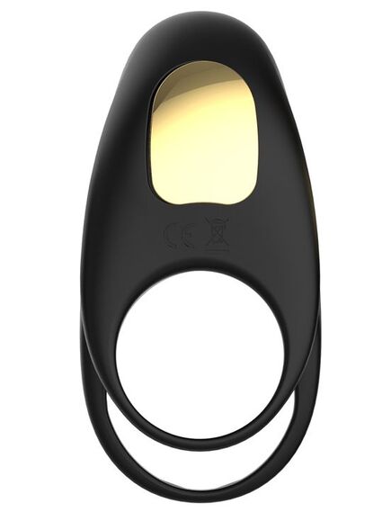 Черное эрекционное виброкольцо Edwin с пультом , изображение 3