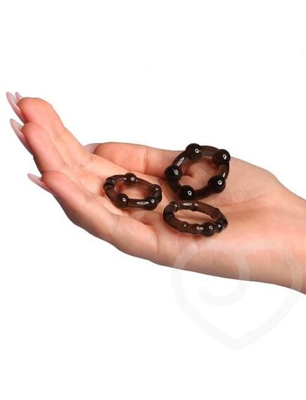 Кольцо эрекционное 3 шт цвет чёрный , изображение 2