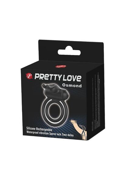 Двойное Эрекционное виброкольцо с клиторальным отростком Osmond , изображение 4