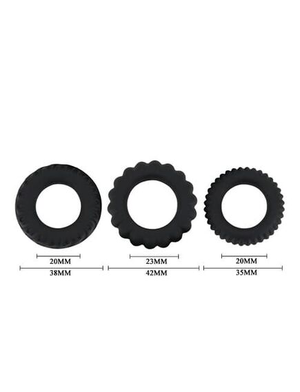 Набор эрекционных колец TITAN имитация автомобильных шин 