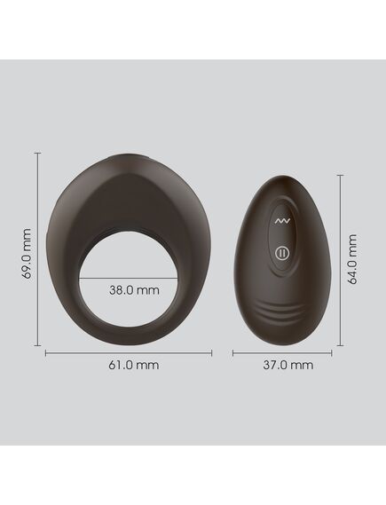 Эрекционное кольцо с вибрацией и пультом Д/У "Alan" , изображение 4