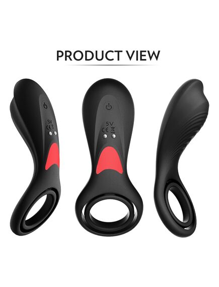 Эрекционное кольцо с вибрацией, подхватом под мошонку и пультом д\у "Rings-RCT" , изображение 2