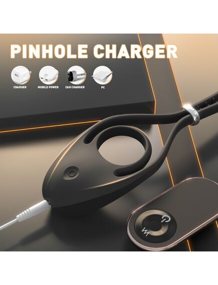 Эрекционное кольцо "Лассо" с вибрацией LOCK и пультом Д/У , изображение 2