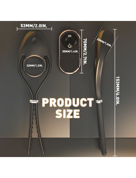 Эрекционное кольцо "Лассо" с вибрацией LOCK и пультом Д/У , изображение 3