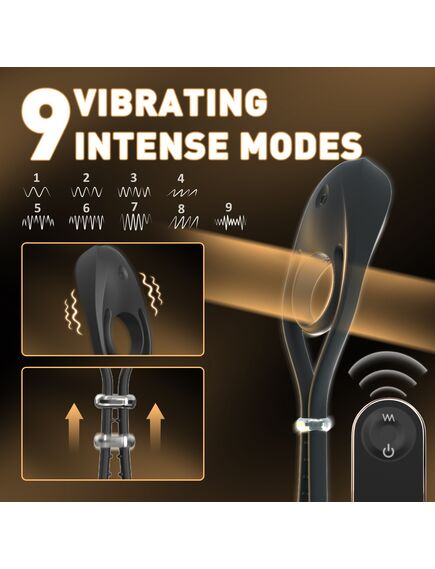 Эрекционное кольцо "Лассо" с вибрацией LOCK и пультом Д/У , изображение 4