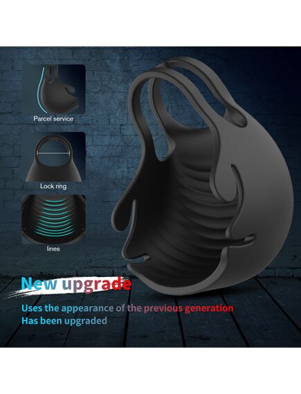 Эрекционное кольцо с вибрацией и мешочком лоя мошонки "Nest" , изображение 4