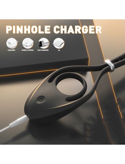 Эрекционное кольцо "Лассо" с вибрацией LOCK , изображение 2