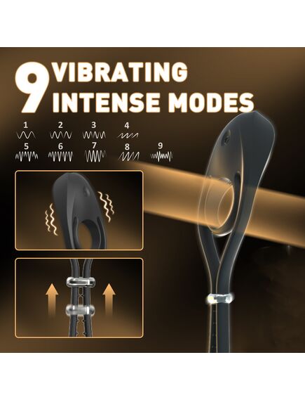 Эрекционное кольцо "Лассо" с вибрацией LOCK , изображение 4