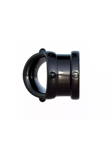 Насадка на член и мошонку Pipedream Rock Hard Cock Pipe, черная , изображение 5