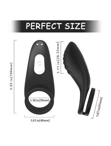 Эрекционное кольцо с вибрацией и подхватом под мошонку "COCO" , изображение 2