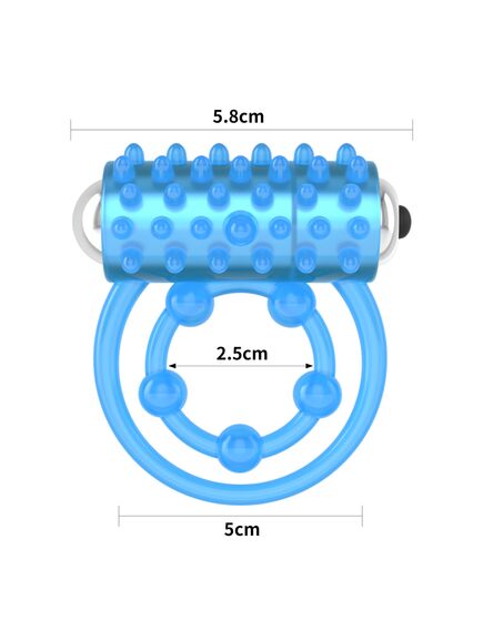 Эрекционное кольцо с вибрацией светящееся в темноте , изображение 3