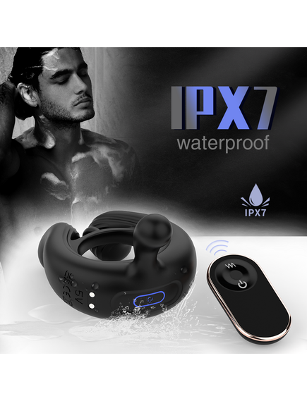 Эрекционное кольцо с вибрацией и пультом Д/У "Unicom-Rct" , изображение 3