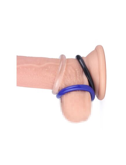 Набор эрекционных колец из 3 штук цветные , изображение 7