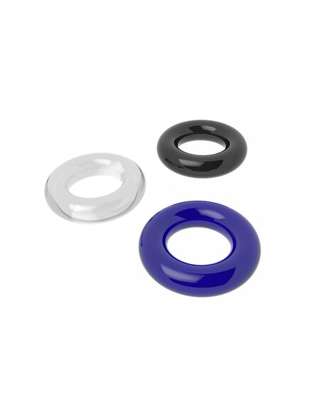 Набор эрекционных колец из 3 штук цветные , изображение 5