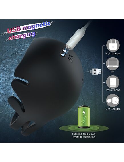 Эрекционное кольцо с мешочком для мошонки Nest-RCT с пультом , изображение 4